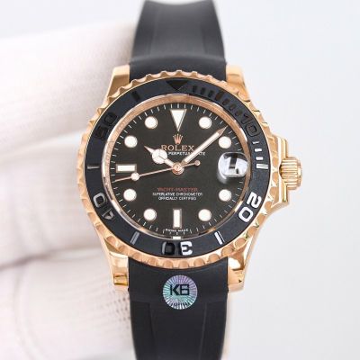 ROLEX Yacht Master Replica with Sapphire Crystal Steel ETA2824  37MM Advanced Version Black Watch